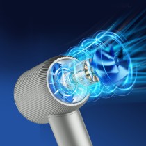 Secador de Pelo Eléctrico MX0202 1600W 3 velocidades de viento, 3 niveles de temperatura con accesorio-pistola magnética