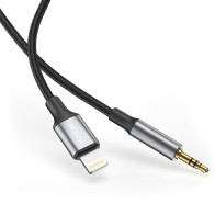 Cable de audio MX0045 de 3,5 mm auxiliar a Lightning, Plug&Play, 2 m, negro