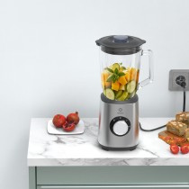 Licuadora eléctrica MX0198 1000W jarra de vidrio de 1500ml 2 velocidades - plateada