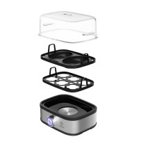 Hervidor de huevos MX0196 400W 200*150*140mm con controlador mecánico - negro