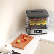 Secador de frutas MX0195 400W 5 capas 270*235*260mm con controlador digital electrónico - negro