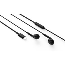 Auriculares tipo C MX0129 totalmente compatibles con micrófono de 1,2 m (blanco)