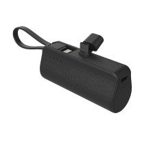 Banco de energía MX0138 5000 mAh 5 V 2 A con cable IP y adaptador tipo C ABS + PC (blanco)