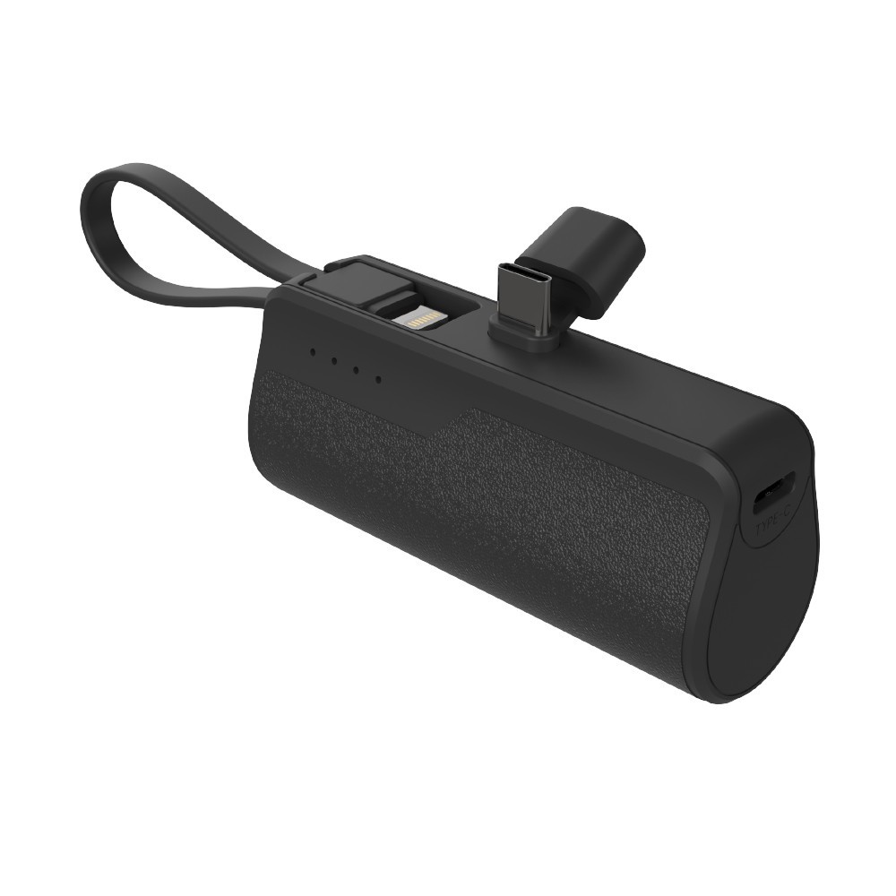 Banco de energía MX0138 5000 mAh 5 V 2 A con cable IP y adaptador tipo C ABS + PC (blanco)