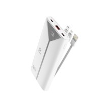 Banco de energía MX0131 10000 mAh 22,5 W con 3 cables ABS+PC-blanco