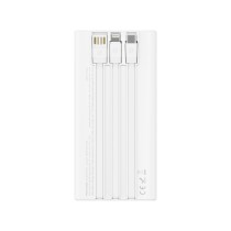 Banco de energía MX0131 10000 mAh 22,5 W con 3 cables ABS+PC-blanco