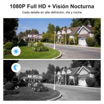 Cámara de Seguridad Inalámbrica al Aire Libre R4260 - 1080p Full HD, Batería 5000mAh, Detección PIR Humana