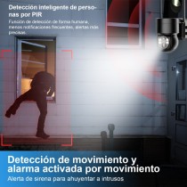 Kit de Seguridad PTZ al Aire Libre R3569 - Energía Solar+Batería, 2K/3MP HD, Rotación 265°/100°, Wi-Fi 2.4GHz