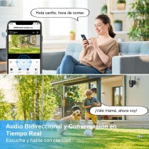 Kit de Seguridad PTZ al Aire Libre R3569 - Energía Solar+Batería, 2K/3MP HD, Rotación 265°/100°, Wi-Fi 2.4GHz