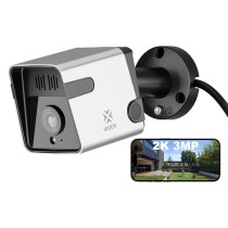 Cámara de Seguridad al Aire Libre R4100 - Impermeable IP65, 3MP UHD+Visión Nocturna, Wi-Fi 2.4GHz, Energía Cableada