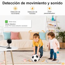 Cámara Inteligente Interior Elegante 2K HD R4208, Bluetooth/Wi-Fi 2.4GHz, Monitoreo 24/7