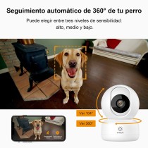 Cámara PTZ Inteligente R4040 - Pan 360°/Inclinación 104°, 1080p Full HD,  Seguimiento de Movimiento, Conversación Bidireccional