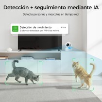 Cámara PTZ Inteligente R4040-V8- 2K UHD+Visión Nocturna, Pan 360°/Inclinación 104°, Detección de Movimiento/Sonido