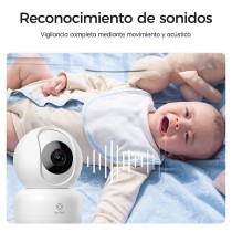 Cámara PTZ Inteligente R4040-V8- 2K UHD+Visión Nocturna, Pan 360°/Inclinación 104°, Detección de Movimiento/Sonido