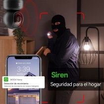 Cámara PTZ Inteligente R4040 - Pan 360°/Inclinación 104°, 1080p Full HD,  Seguimiento de Movimiento, Conversación Bidireccional