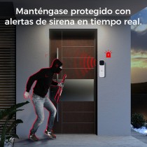Timbre de Video Inteligente + Campana R4331 - Ángulo Amplio 170°, 3MP Full HD, Notificaciones Inmediatas