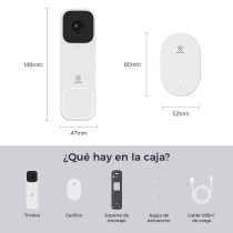 Timbre de Video Inteligente + Campana R4331 - Ángulo Amplio 170°, 3MP Full HD, Notificaciones Inmediatas