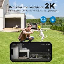 Cámara de Seguridad al Aire Libre R4100 - Impermeable IP65, 3MP UHD+Visión Nocturna, Wi-Fi 2.4GHz, Energía Cableada