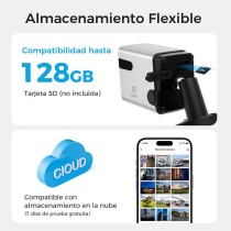 Cámara de Seguridad al Aire Libre R4100 - Impermeable IP65, 3MP UHD+Visión Nocturna, Wi-Fi 2.4GHz, Energía Cableada