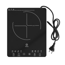 Placa de inducción MX0237 2000W, 8 niveles de temperatura y potencia, cable de 1,5 m - negro