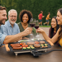 Parrilla eléctrica MX0235 1360W 56*26*7.5cm - negra