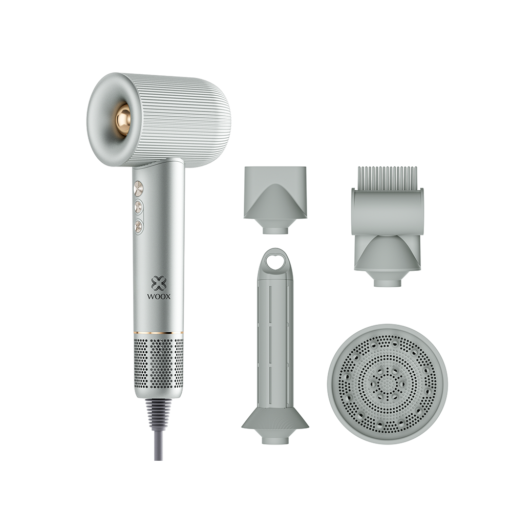 Secador de Pelo Eléctrico MX0202 1600W 3 velocidades de viento, 3 niveles de temperatura con accesorio-pistola magnética