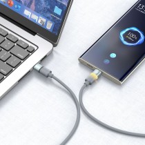 Cable de datos MX0221 Tipo-C a Tipo-C 60W 1m - marrón