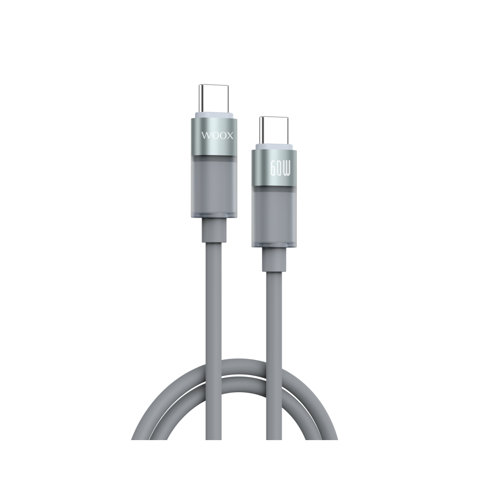 Cable de datos MX0221 Tipo-C a Tipo-C 60W 1m - marrón