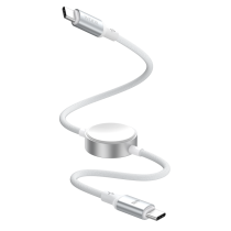 Cable de carga 2 en 1 MX0223 Tipo-C a 2,5 W para I-Watch + 60 W Tipo-C - blanco