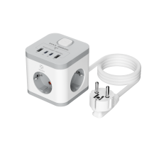 Enchufe estándar UE MX0229 2USB+2PD 20W 1,5m - blanco