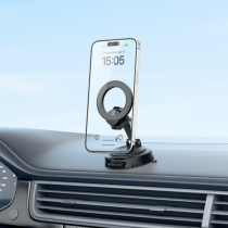 Soporte magnético para teléfono de coche con ventosa MX0284 N52, reemplazable y desmontable, color negro.