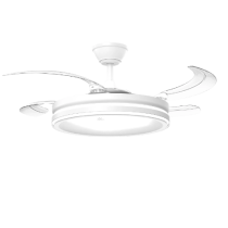 Retractable Ceiling Fan MX0257 30W 6 Speed with LED50W-white