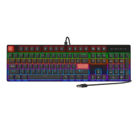 Wired Keyboard MX0277 104 key Rianbow 1.5M Spanish-black