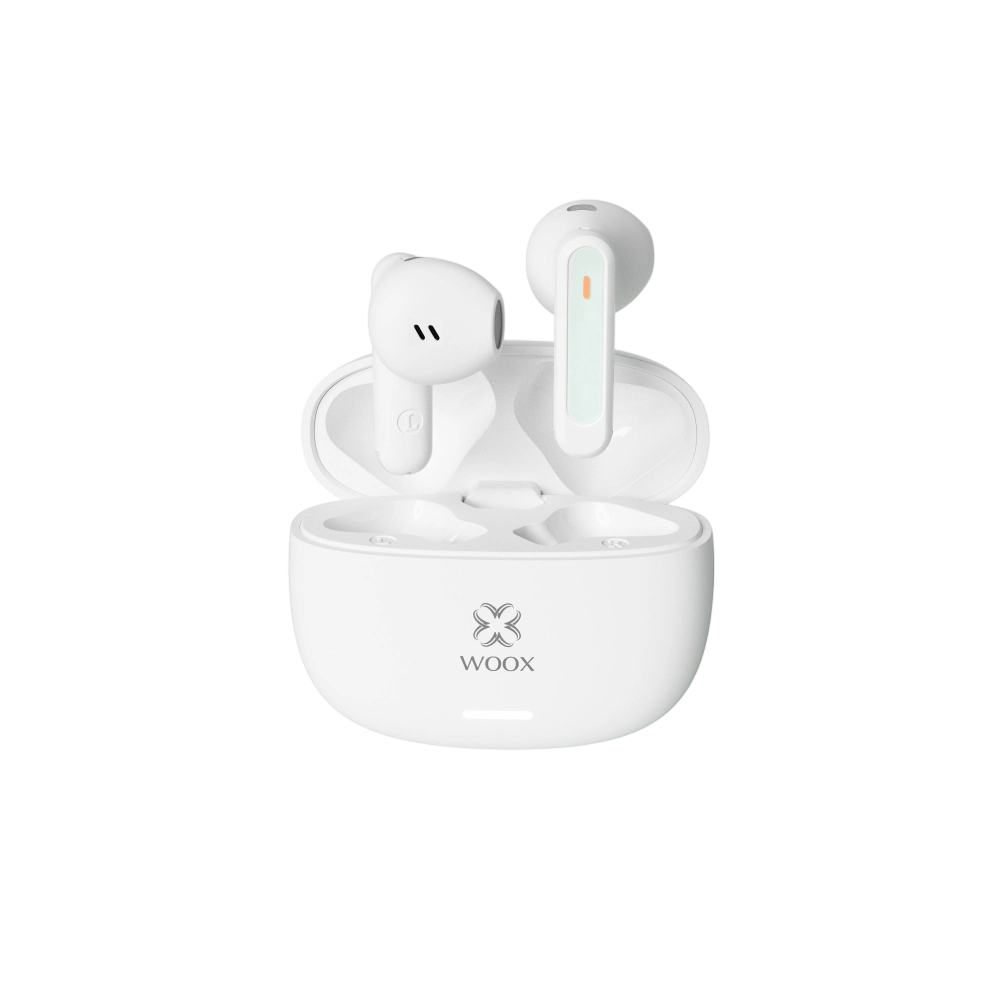 Auriculares TWS MX0288 V5.3 (300 mAh y 30 mAh) con traducción por IA — Blanco