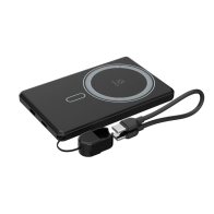 Power Bank y Cargador Inalámbrico 2 en 1 — MX0311 22.5W 5000mAh — Negro