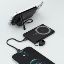 Power Bank y Cargador Inalámbrico 2 en 1 — MX0311 22.5W 5000mAh — Negro