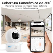 Cámara PTZ Inteligente R4040 - 2K UHD+Visión Nocturna a Color, Pan 360°/Inclinación 104°, Detección de Movimiento/Sonido