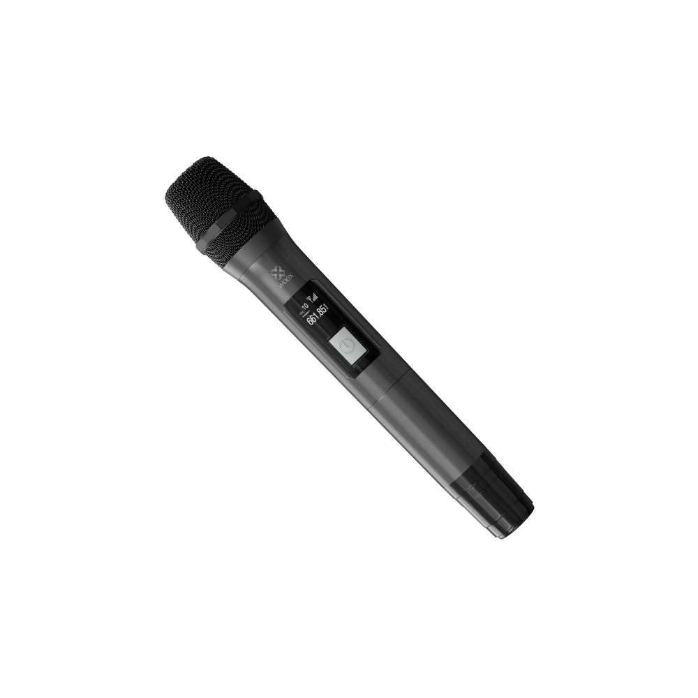 Micrófono inalámbrico MX0241 — 2 pilas AA + 18650 (incluidas) — Plástico negro