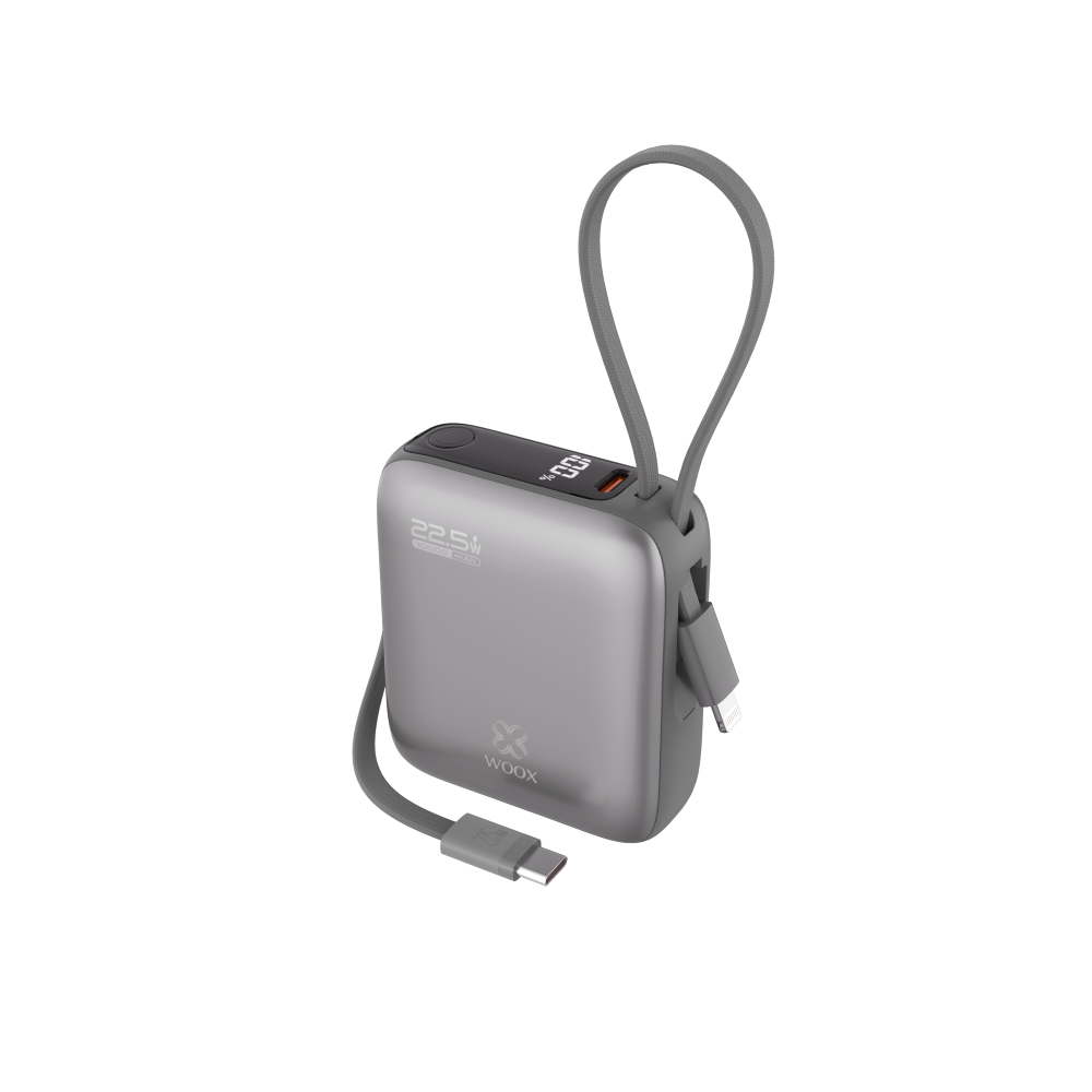 Power Bank MX0249 10000 mAh 22.5 W con 2 cables (ABS+PC)