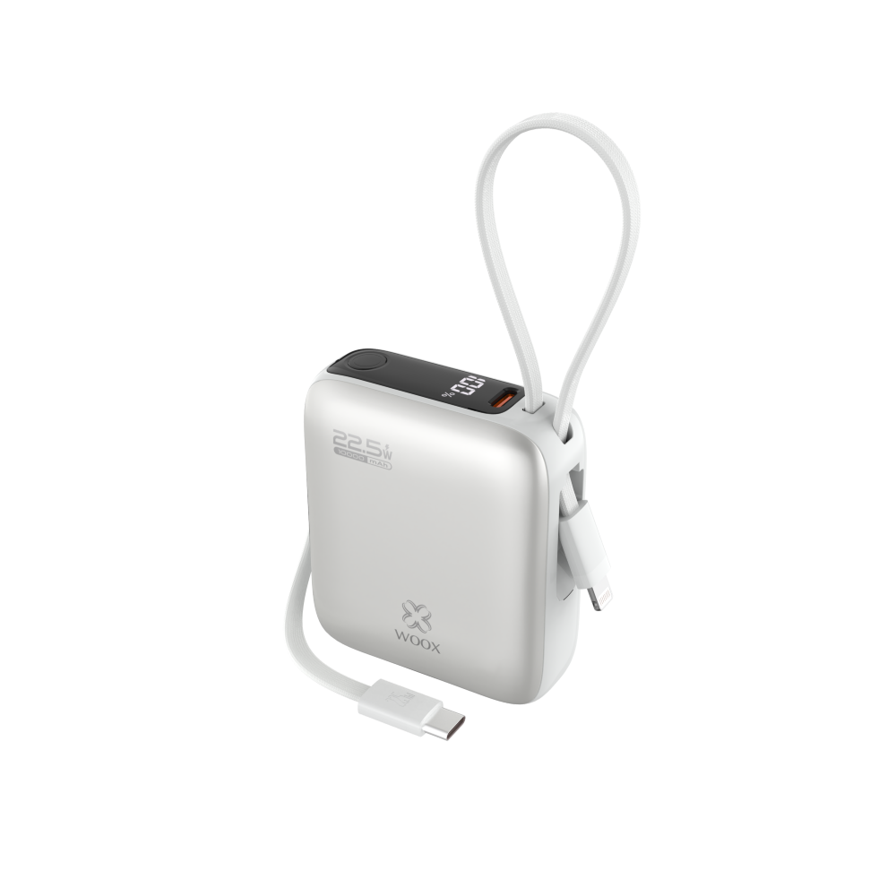 Power Bank MX0249 10000 mAh 22.5 W con 2 cables (ABS+PC)