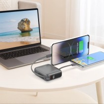 Power Bank MX0249 10000 mAh 22.5 W con 2 cables (ABS+PC)