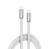 Cable de datos MX0255 USB-C a USB-C 60W 1 m, plano y trenzado