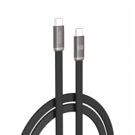 Cable de datos MX0255 USB-C a USB-C 60W 1 m, plano y trenzado