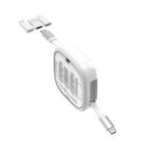 Caja de cables de datos MX0282, incluye cable C a C, adaptador C a Micro, C a A, C a L, SIM y TF, y pin de extracción de SIM.