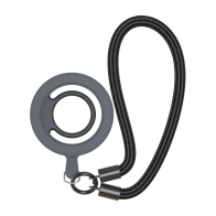 Anillo sujetador magnético MX0455 con cuerda - negro