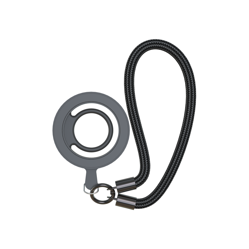Anillo sujetador magnético MX0455 con cuerda - negro
