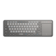 Teclado inalámbrico BTS MX0508 con panel táctil, funciona con 2 pilas AAA, distribución en español, color negro.